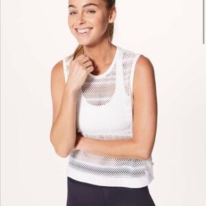 Lululemon Sweat Your Heart Out Tank In White